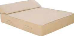 Casa Padrino Luxus Doppel Gartenliege Beige 180 x 160 cm