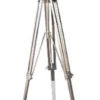 Casa Padrino Luxus Doppelteleskop Silber 78 x 78 x H. 180 cm - Messing Teleskop mit Dreibein Stativ - Luxus Kollektion