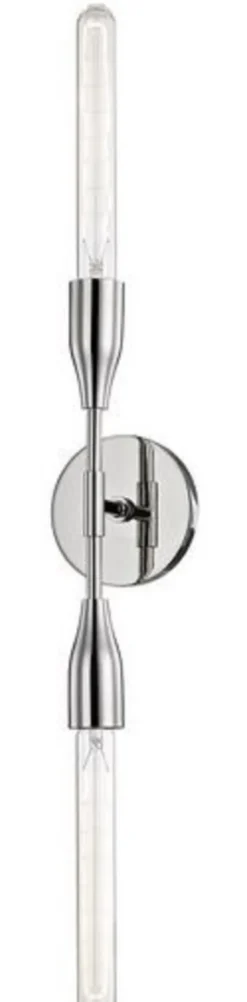 Casa Padrino Luxus Doppel Wandleuchte Silber 12,1 x 8,9 x H. 76,2 cm - Luxus Kollektion