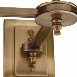 Casa Padrino Luxus Doppel Wandleuchte Antik Messing / Weiß 40 cm - Luxus Leuchten