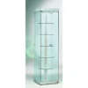 Casa Padrino Luxus Dreh-Ladenvitrine 54 x 53 cm H. 200 cm mit 2 LED-Spots mit Drehböden - Ladeneinrichtung - Boutique Möbel - Made in Italy