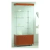 Casa Padrino Luxus Dreh-Ladenvitrine 77 x 40 cm H. 187 cm mit LED mit Unterschrank mit Drehböden - Ladeneinrichtung - Boutique Möbel - Made in Italy