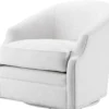 Casa Padrino Luxus Drehsessel Weiß 72 x 82 x H. 74 cm - Wohnzimmer Sessel - Luxus Möbel