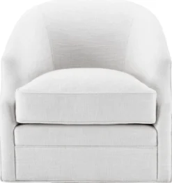 Casa Padrino Luxus Drehsessel Weiß 72 x 82 x H. 74 cm - Wohnzimmer Sessel - Luxus Möbel