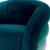 Casa Padrino Luxus Drehsessel Grün / Türkis / Blau / Schwarz 91 x 80 x H. 66 cm - Wohnzimmer Samt Sessel - Wohnzimmer Möbel - Luxus Möbel - Wohnzimmer Einrichtung - Luxus Einrichtung - Möbel Luxus