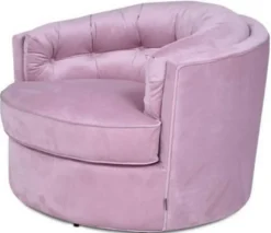 Casa Padrino Luxus Drehsessel Rosa 90 x 86 x H. 71 cm - Samt Sessel - Wohnzimmer Sessel - Wohnzimmer Möbel