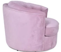 Casa Padrino Luxus Drehsessel Rosa 90 x 86 x H. 71 cm - Samt Sessel - Wohnzimmer Sessel - Wohnzimmer Möbel