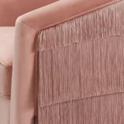 Casa Padrino Luxus Drehsessel Rosa / Mattgold 84 x 82 x H. 74 cm - Wohnzimmer Sessel mit edlem Samtstoff - Luxus Wohnzimmer Möbel