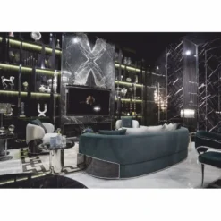 Casa Padrino Luxus Drehsessel Hellgrau / Dunkelbraun / Silber - Wohnzimmer & Hotel Möbel