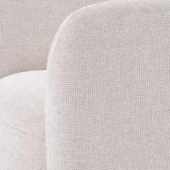 Casa Padrino Luxus Drehsessel Creme / Messing 93 x 80 x H. 71 cm - Wohnzimmer Sessel - Wohnzimmer Möbel - Luxus Möbel - Wohnzimmer Einrichtung - Luxus Einrichtung - Möbel Luxus