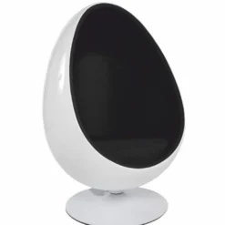 Casa Padrino Luxus Drehsessel Weiß / Schwarz H. 133 cm - Luxus Möbel