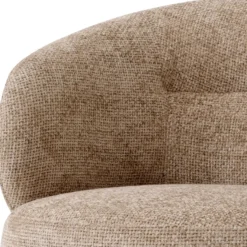 Casa Padrino Luxus Drehsessel Sandfarben 70 x 80 x H. 79 cm - Wohnzimmer Sessel - Hotel Sessel - Wohnzimmer Möbel - Hotel Möbel - Luxus Möbel - Luxus Wohnzimmer Einrichtung