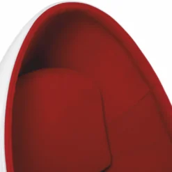Casa Padrino Luxus Drehsessel Weiß / Rot H. 133 cm - Luxus Möbel