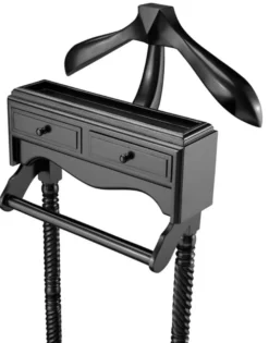 Casa Padrino Luxus Dressboy mit 2 Schubladen schwarz 51 x 46,5 x H. 123 cm - Luxus Kollektion