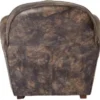 Casa Padrino Luxus Echtleder Sessel im englischen Stil Vintage Dunkelbraun 88 x 76 x H. 88 cm