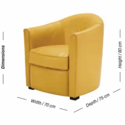 Casa Padrino Luxus Echtleder Wohnzimmer Sessel Gelb / Schwarz - Leder Möbel
