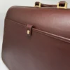 Casa Padrino Luxus Echtleder Herren Aktentasche Dunkelbraun / Gold 42 cm - Made in Italy
