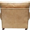 Casa Padrino Luxus Echtleder Sessel Vintage Beige 106 x 105 x H. 93 cm - Art Deco Möbel