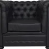 Casa Padrino Luxus Echtleder Sessel 115 x 93 x H. 84 cm - Verschiedene Farben - Chesterfield Möbel