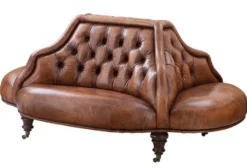 Casa Padrino Luxus Echt Leder Sofa Vintage Leder Braun, 170 x 130 x 82 cm - 4-seitig nutzbares Clubsofa
