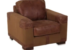 Casa Padrino Luxus Echtleder Sessel Braun 92 x H. 93 cm - Chesterfield Möbel