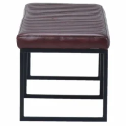 Casa Padrino Luxus Echtleder Sitzbank Dunkelbraun / Schwarz 180 cm - Echtleder Möbel
