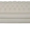 Casa Padrino Luxus Echtleder 3er Sofa Weiß 210 x 90 x H. 80 cm - Wohnzimmermöbel im Chesterfield Design