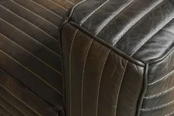 Casa Padrino Luxus Echt Leder Sofa VLAB in New Fudge, 3 Sitzer, 259 x 109 x 70 cm