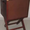 Casa Padrino Luxus Echtleder Barschrank Cognac Braun 61 x 52 x H. 93,5 cm - Kleiner Weinschrank mit 2 Türen im Koffer Design