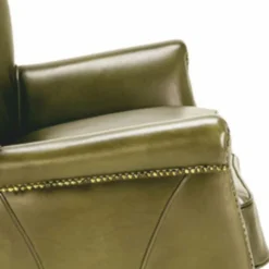 Casa Padrino Luxus Echtleder Sofa Grün / Schwarz 150 cm - Leder Möbel