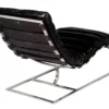 Casa Padrino Luxus Echtleder Vintage Sessel im Art Deco Stil Schwarz - 110cm x 60cm x 78cm