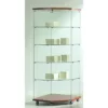Casa Padrino Luxus Eck-Ladenvitrine 68 x 68 cm H. 181 cm mit 3 LED-Spots - Ladeneinrichtung - Boutique Möbel - Made in Italy