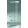 Casa Padrino Luxus Eck-Ladenvitrine 58 x 58 cm H. 190 cm mit LED - Ladeneinrichtung - Boutique Möbel - Made in Italy