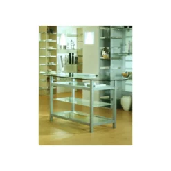 Casa Padrino Luxus Eck-Schaukasten 90 x 180 cm - Ladeneinrichtung - Boutique Möbel - Made in Italy