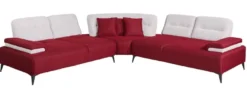 Casa Padrino Luxus Ecksofa Bordeauxrot / Weiß / Grau 310 x 310 cm - Wohnzimmer Sofa