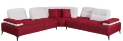 Casa Padrino Luxus Ecksofa Bordeauxrot / Weiß / Grau 310 x 310 cm - Wohnzimmer Sofa