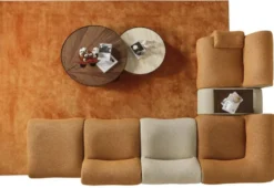Casa Padrino Luxus Ecksofa Braun / Creme / Grau 340 x 232 x H. 72 cm - Modulares 6 Teiliges Wohnzimmer Sofa - Hotel Sofa - Wohnzimmer Möbel - Hotel Möbel - Luxus Möbel