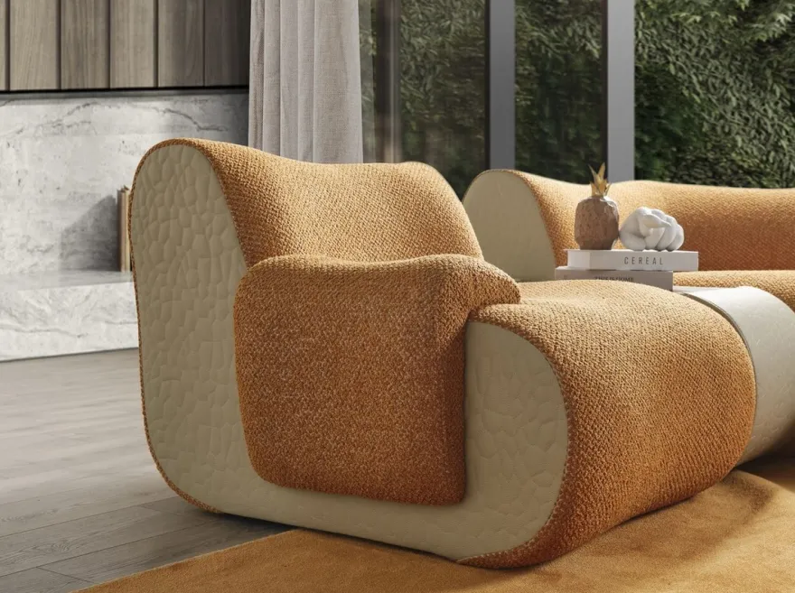 Casa Padrino Luxus Ecksofa Braun / Creme / Grau 340 x 232 x H. 72 cm - Modulares 6 Teiliges Wohnzimmer Sofa - Hotel Sofa - Wohnzimmer Möbel - Hotel Möbel - Luxus Möbel