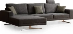 Casa Padrino Luxus Ecksofa Grau / Silber 310 x 180 x H. 70 cm - Wohnzimmer Sofa - Wohnzimmer Möbel - Luxus Möbel - Luxus Einrichtung