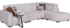 Casa Padrino Luxus Ecksofa Grau / Braun 290 x 215 cm - Wohnzimmer & Hotel Möbel