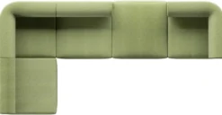 Casa Padrino Luxus Ecksofa Grün 360 x 180 cm - Modulares Wohnzimmer Sofa - Luxus Wohnzimmer Möbel