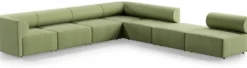 Casa Padrino Luxus Ecksofa Grün 360 x 360 cm - Modulares Wohnzimmer Sofa - Luxus Wohnzimmer Möbel