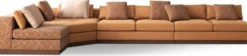 Casa Padrino Luxus Ecksofa Hellbraun / Braun / Dunkelbraun 450 x 225 x H. 73 cm - Wohnzimmer Sofa - Wohnzimmer Möbel - Luxus Möbel - Luxus Wohnzimmer Einrichtung