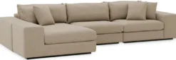 Casa Padrino Luxus Ecksofa mit Kissen Grau / Schwarz 380 x 200 x H. 90 cm - Wohnzimmer Sofa - Hotel Sofa - Wohnzimmer Möbel - Hotel Möbel - Luxus Möbel - Luxus Qualität