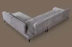 Casa Padrino Luxus Ecksofa mit verstellbaren Rückenlehnen Grau / Schwarz 330 x 240 cm