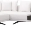 Casa Padrino Luxus Ecksofa Weiß / Bronzefarben 340 x 292 x H. 64 cm - Edles Wohnzimmer Sofa mit Kissen - Luxus Möbel - Luxus Qualität
