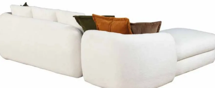 Casa Padrino Luxus Ecksofa Weiß 300 x 200 x H. 75 cm - Wohnzimmer Sofa - Wohnzimmer Möbel - Luxus Möbel - Luxus Einrichtung