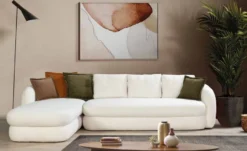 Casa Padrino Luxus Ecksofa Weiß 300 x 200 x H. 75 cm - Wohnzimmer Sofa - Wohnzimmer Möbel - Luxus Möbel - Luxus Einrichtung