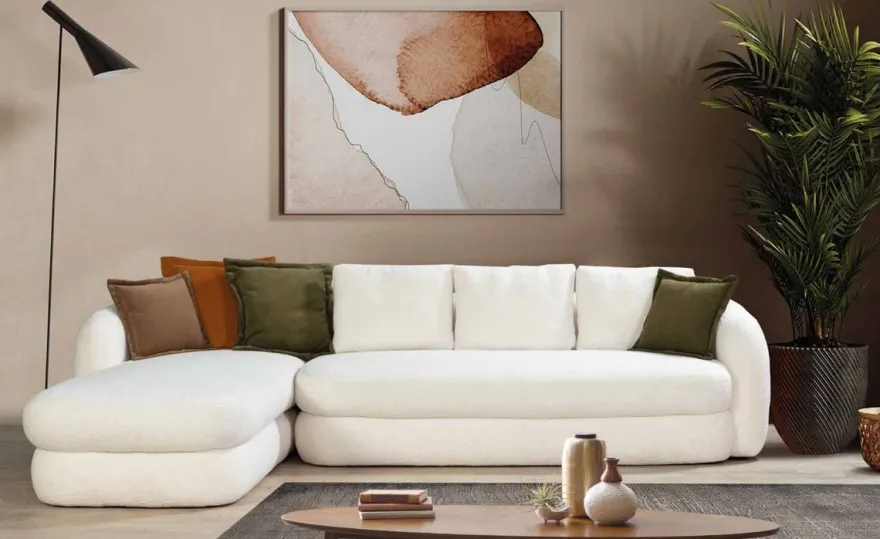 Casa Padrino Luxus Ecksofa Weiß 300 x 200 x H. 75 cm - Wohnzimmer Sofa - Wohnzimmer Möbel - Luxus Möbel - Luxus Einrichtung