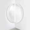 Casa Padrino Luxus Eckspiegel 150 x 3,5 x H. 150 cm - Eck Wandspiegel mit LED Streifen - Hotel Spiegel - Boutique Spiegel - Luxus Qualität